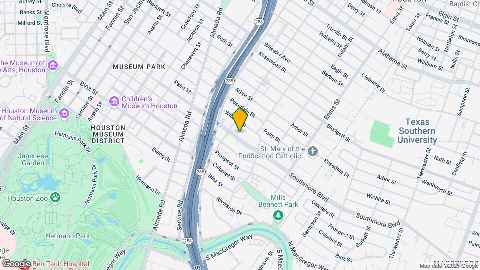 2415 Southmore Blvd Map and Location Details