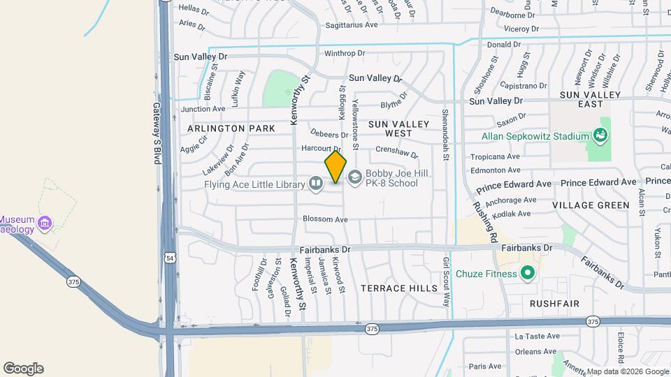 4821 Tumbleweed Ave Map and Location Details