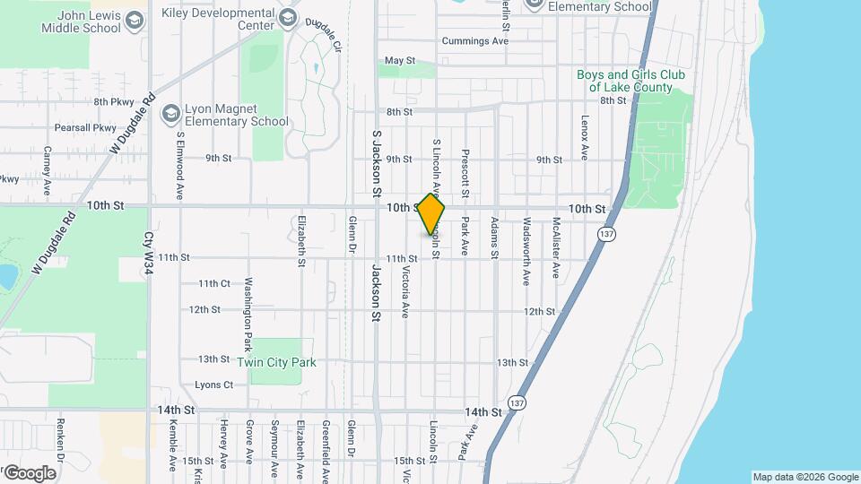 1032 Lincoln St Map and Location Details