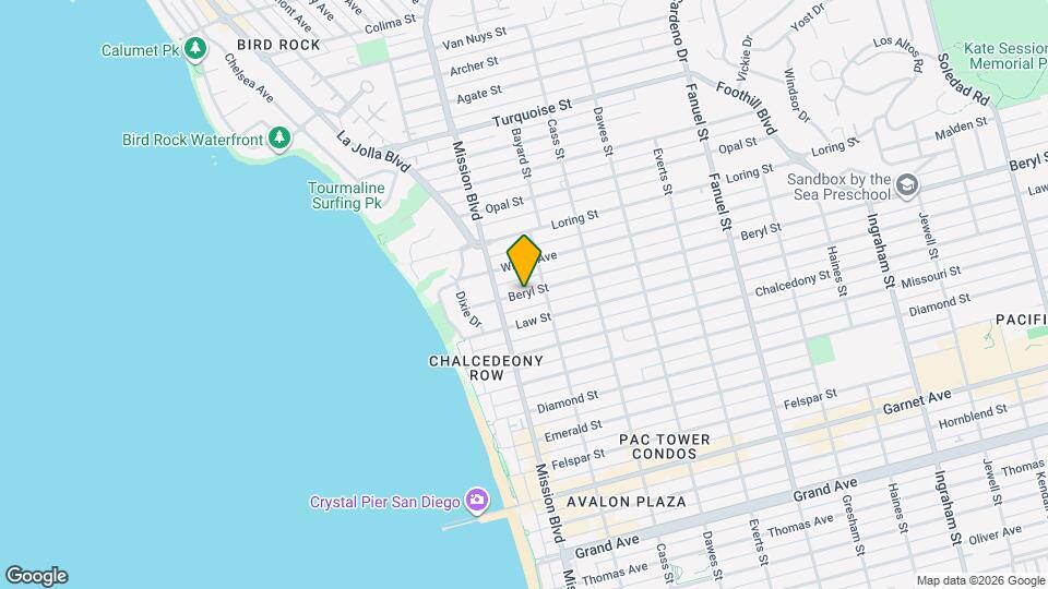 847 Beryl St Map and Location Details