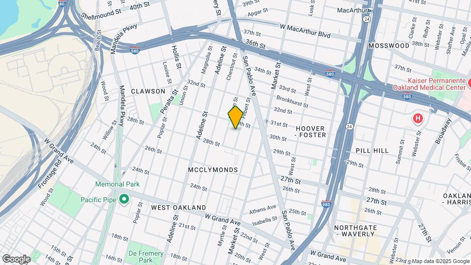 2915 Filbert St Map and Location Details