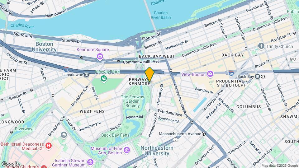1117 Boylston St, Unit 2 Map and Location Details
