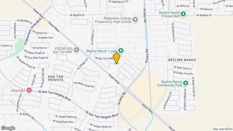 1927 W Fruit Tree Ln Mapa y Detalles de la Ubicación
