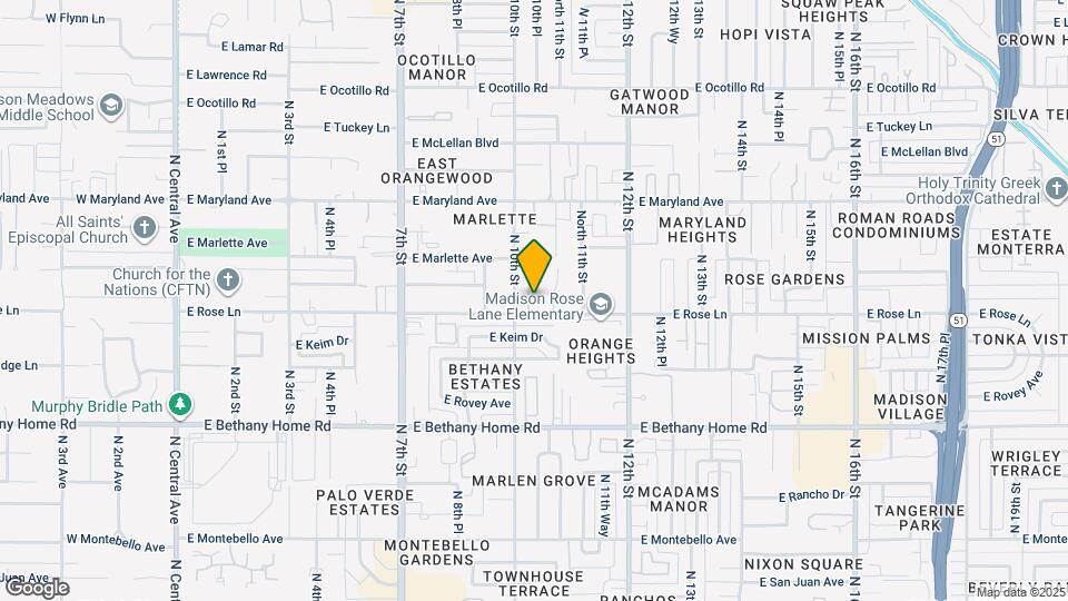 6207 N 10th Way Map and Location Details