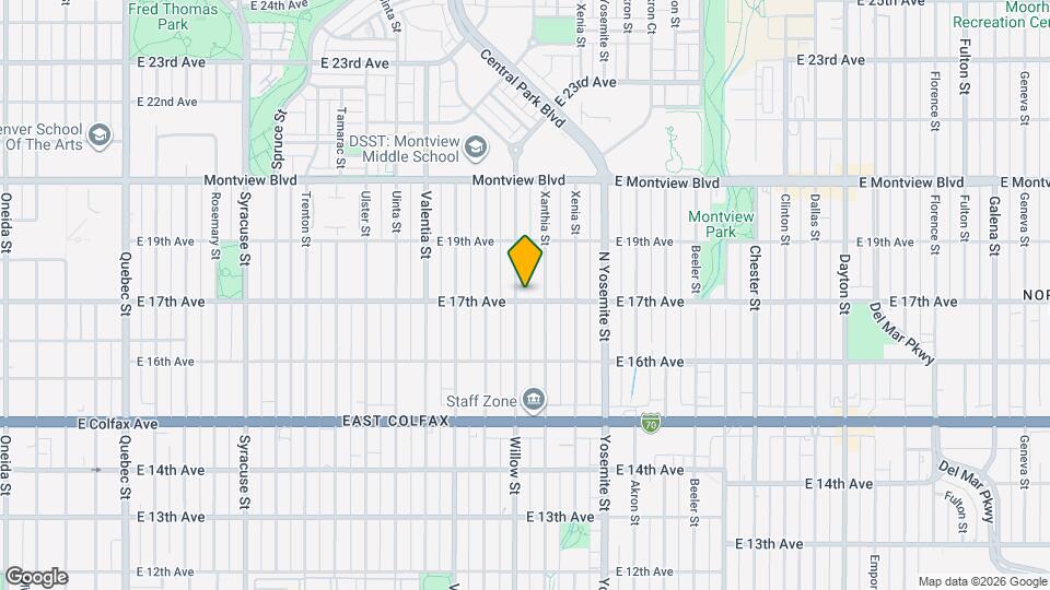 1700 Willow St Map and Location Details