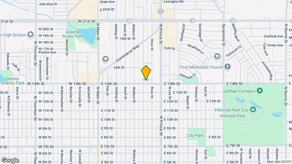 600 E 14th St Map and Location Details