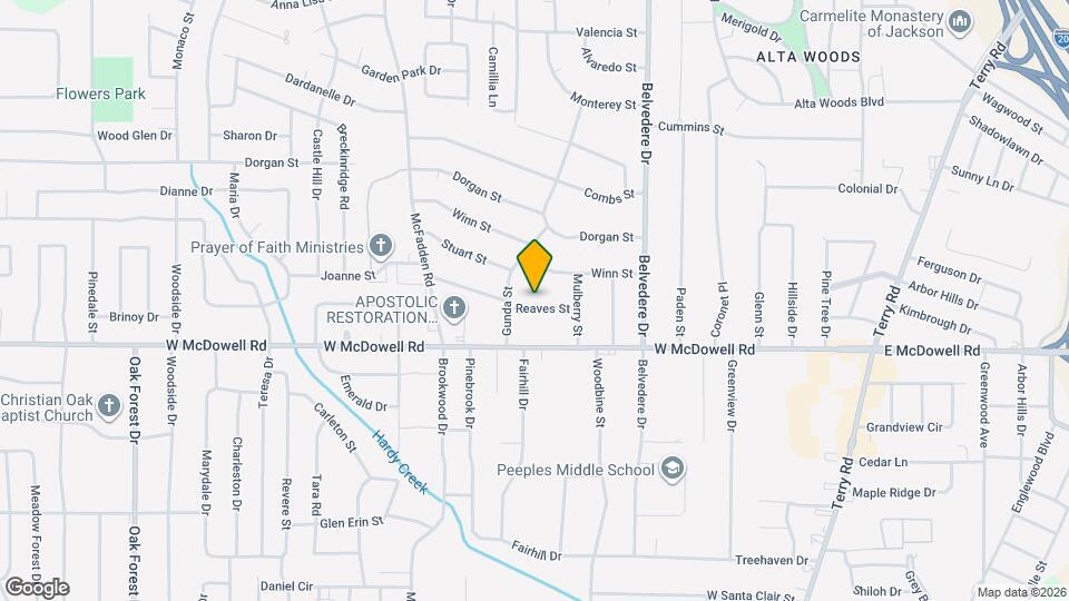 852 Reaves St Map and Location Details