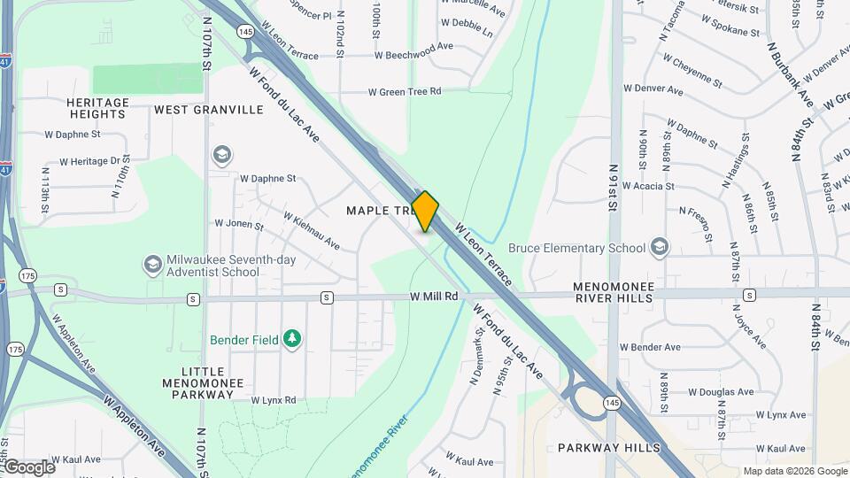 9838 W Fond du Lac Ave, Unit 2 Map and Location Details
