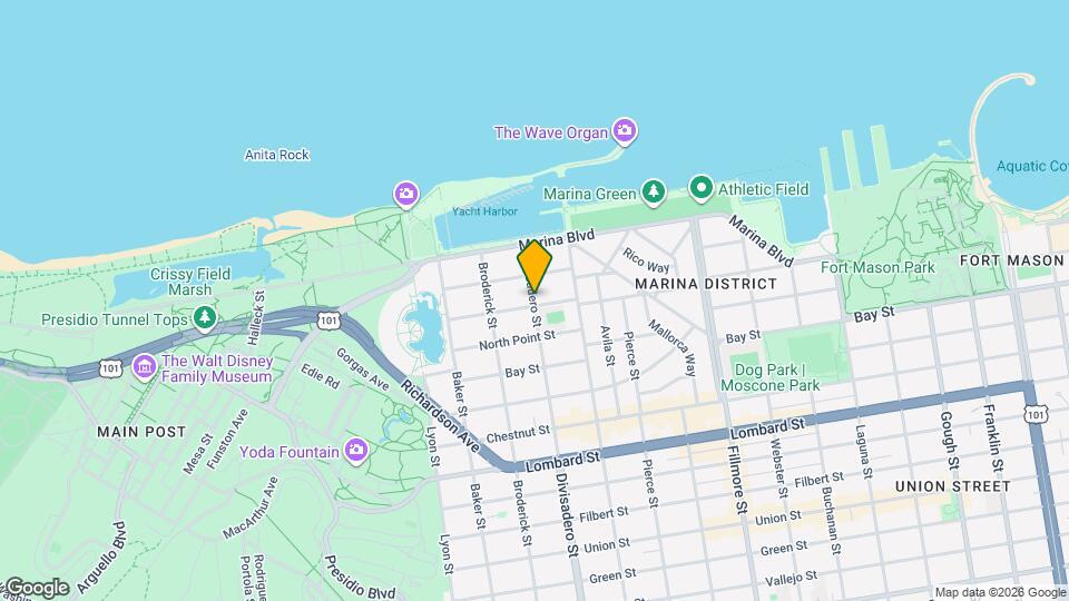 3716 Divisadero St Map and Location Details