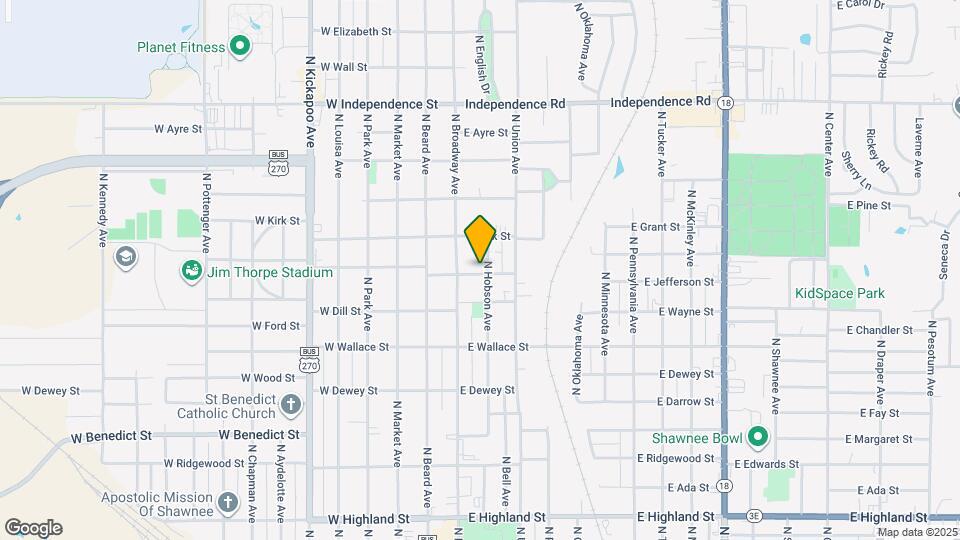 18 E Burns St Map and Location Details