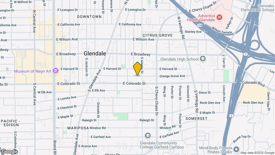 1010 Orange Grove Ave, Unit D Map and Location Details
