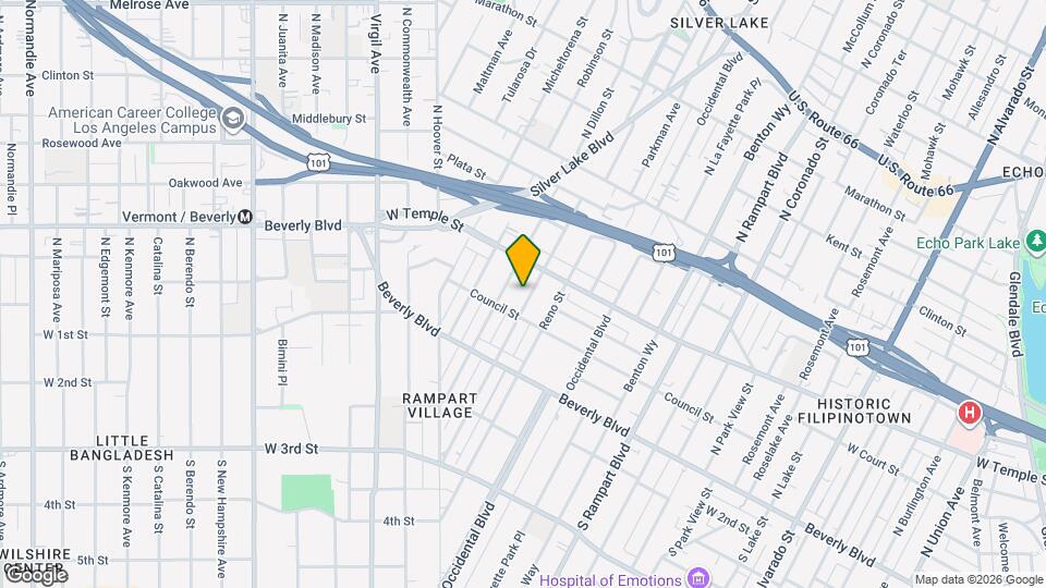 221 N Vendome St, Unit B Map and Location Details