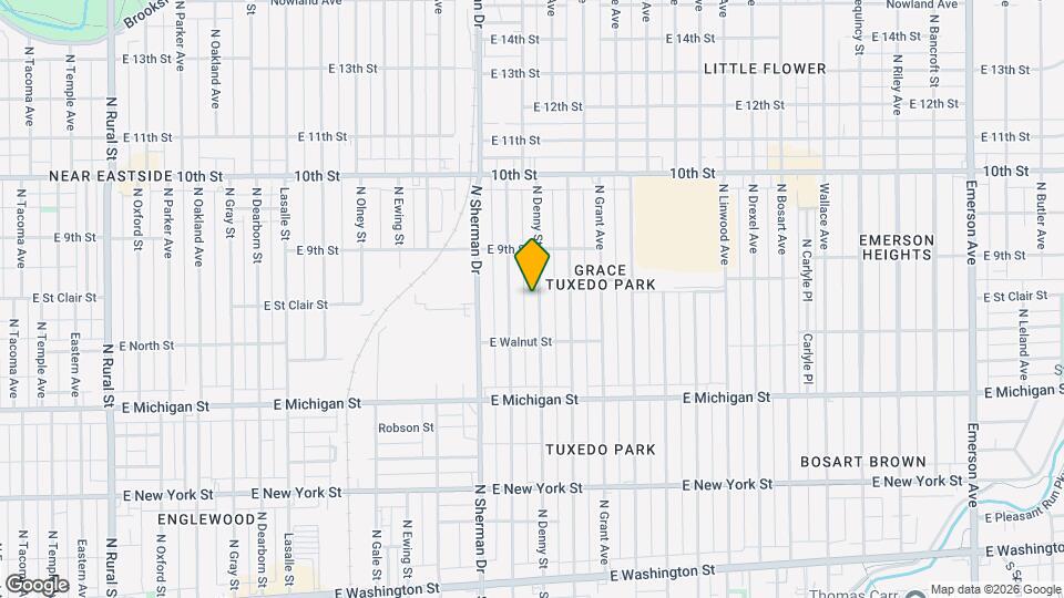 742 N Denny St Map and Location Details