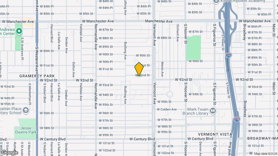 1102 1/2 W 92nd St Map and Location Details