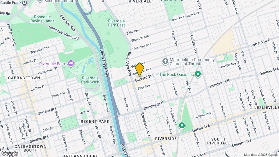 608 Gerrard St E Map and Location Details