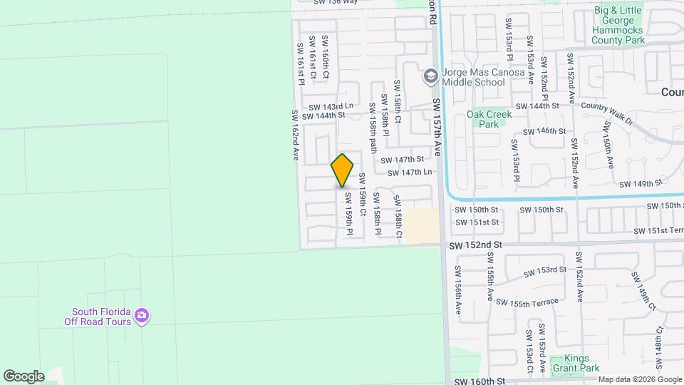 15978 SW 148th Terrace Map and Location Details