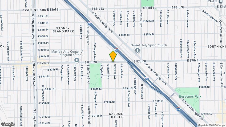 8700 S Paxton Ave Map and Location Details