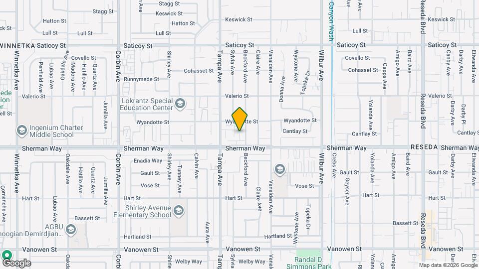 19221 Sherman Way Map and Location Details