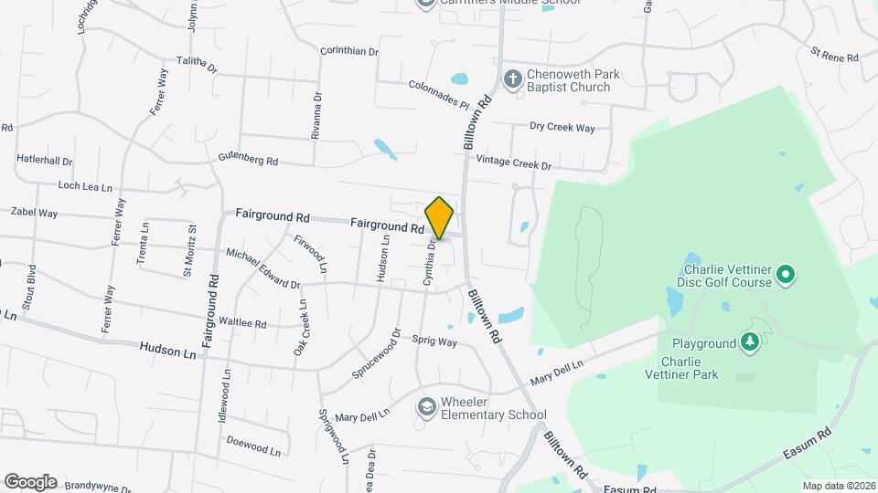 5103 Cynthia Dr Map and Location Details