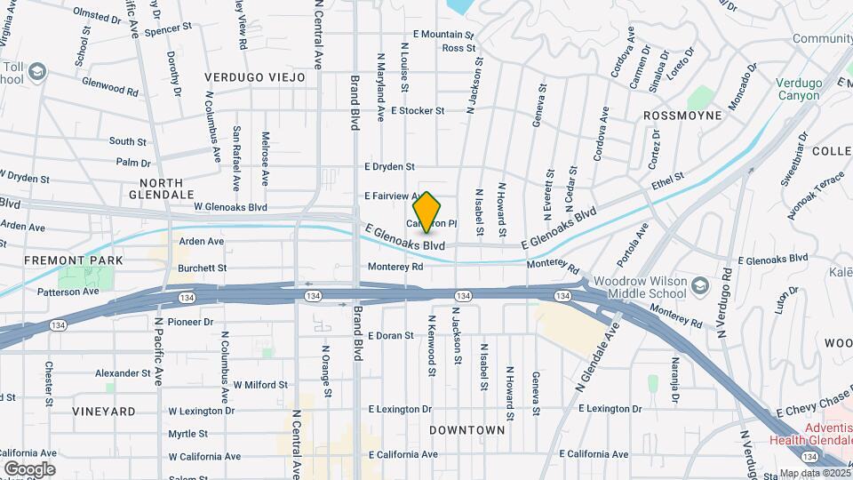 323 E Glenoaks Blvd Map and Location Details