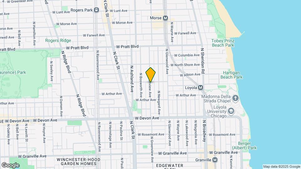 6553 N Greenview Ave Map and Location Details