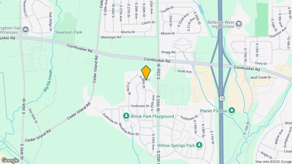 10407 S 26th St Map and Location Details