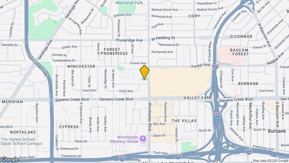 60 N Winchester Blvd Mapa y Detalles de la Ubicación
