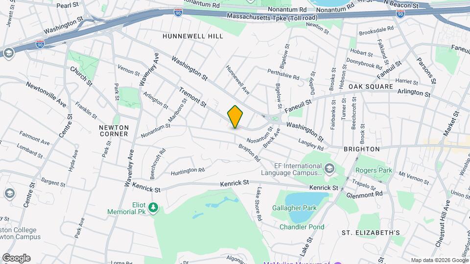 91 Nonantum St, Unit 1 Map and Location Details