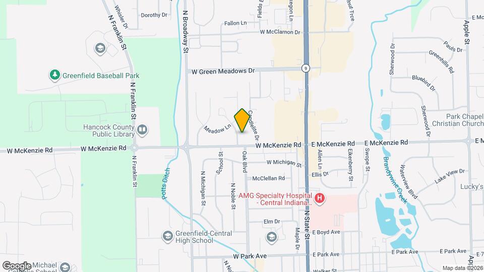 1207 Greenfield Dr Map and Location Details