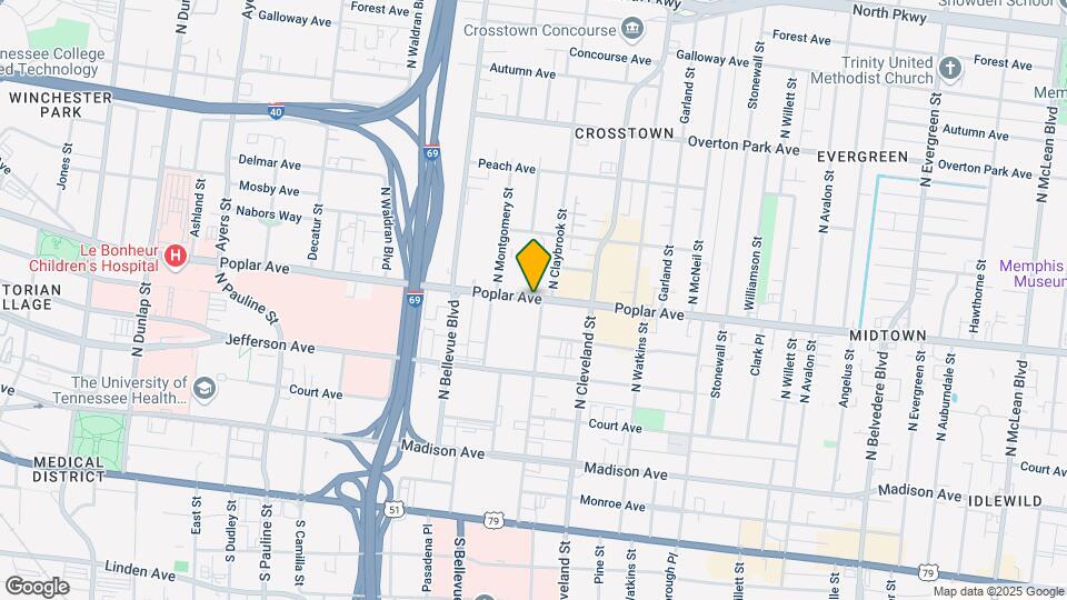 1271 Poplar Ave, Unit 308 Map and Location Details