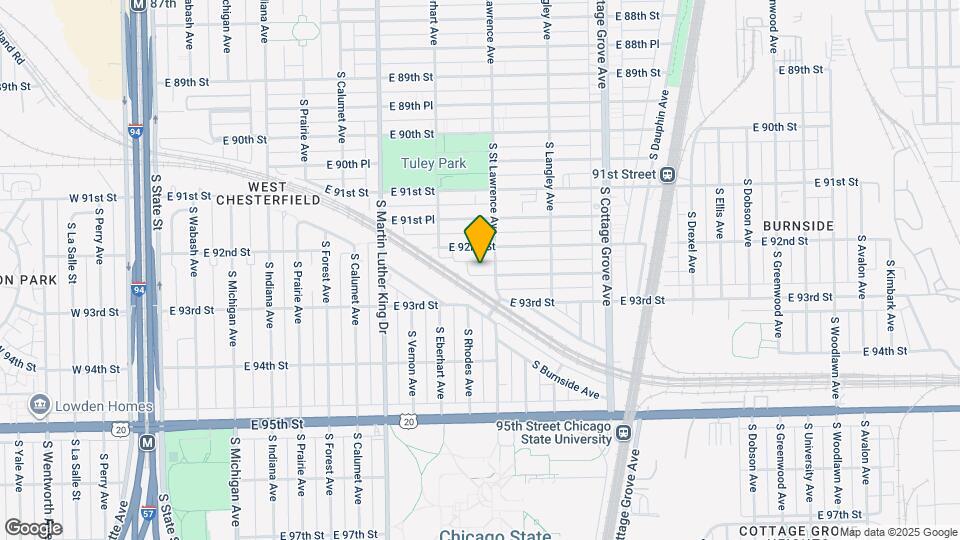 544 E 92nd Pl Map and Location Details