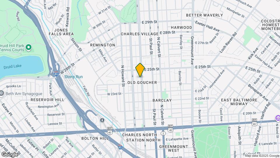 2416 N Charles St Map and Location Details