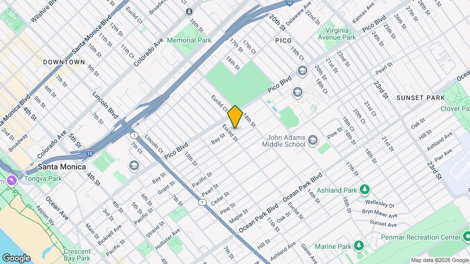 2033 Euclid St Map and Location Details