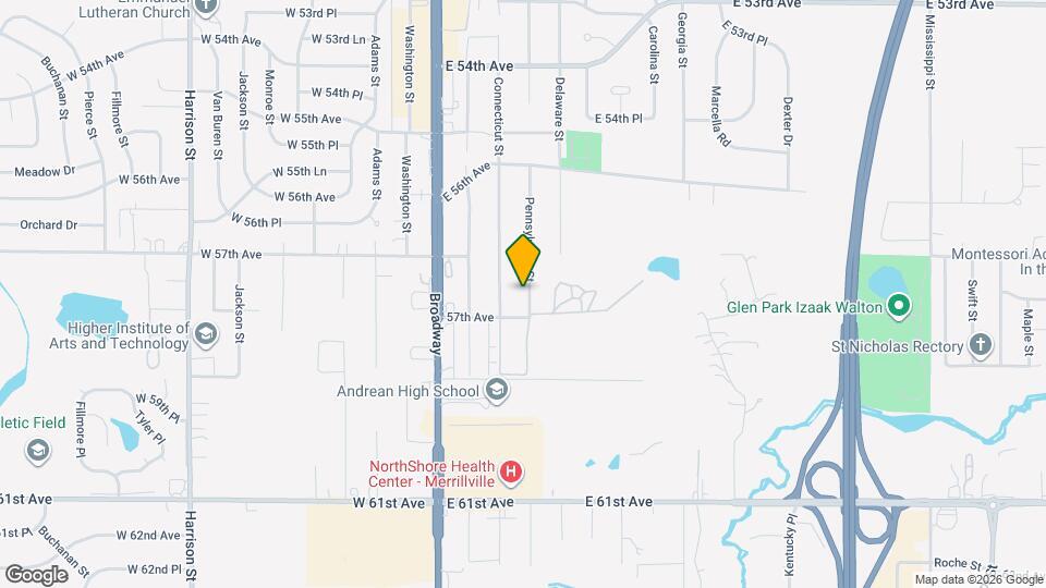 5738 Pennsylvania St Map and Location Details