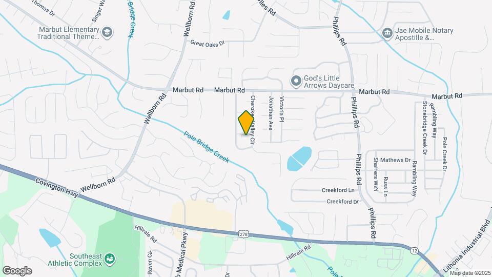 2210 Cherokee Valley Trail Map and Location Details