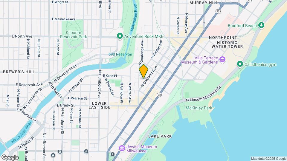 1851 N Oakland Ave Map and Location Details