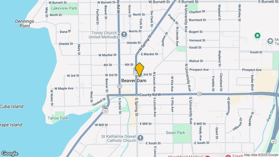 215 N Spring St Map and Location Details
