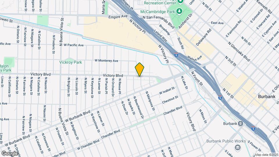 1402 W Victory Blvd Map and Location Details