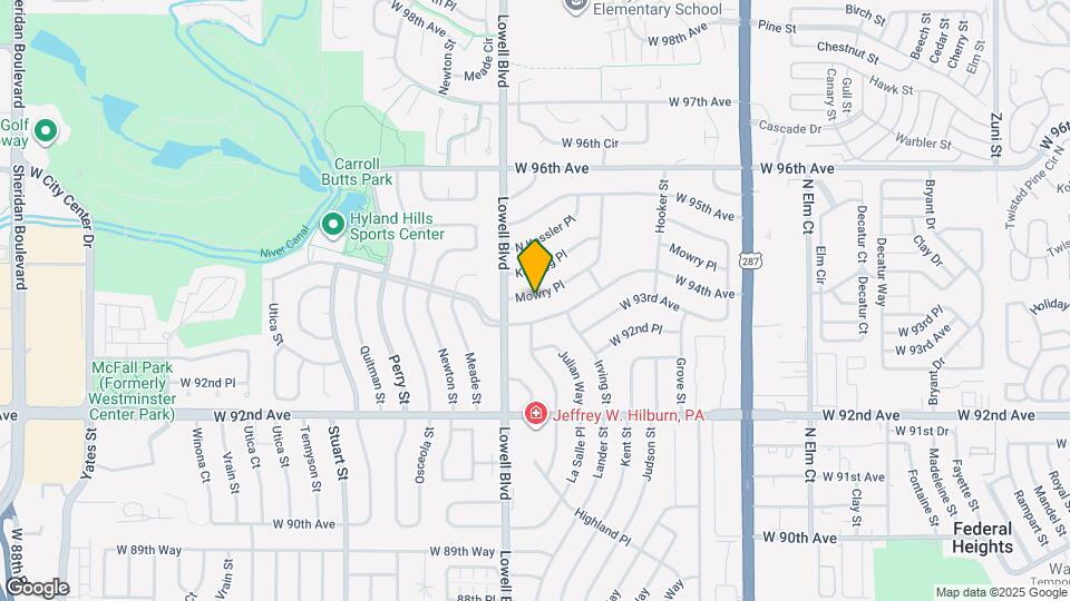 3490 Mowry Pl Map and Location Details