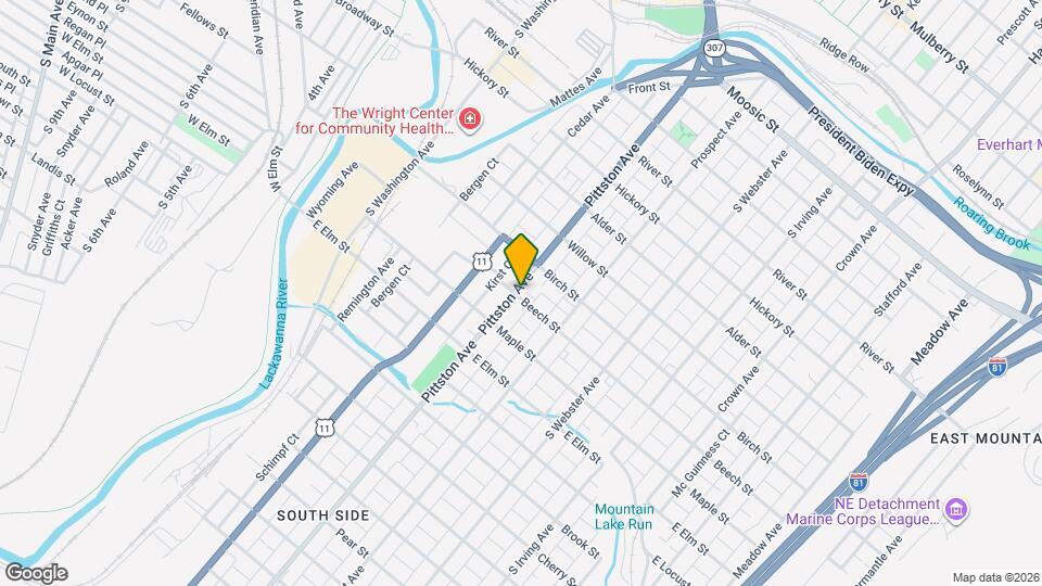 827-829 Pittston Ave Map and Location Details