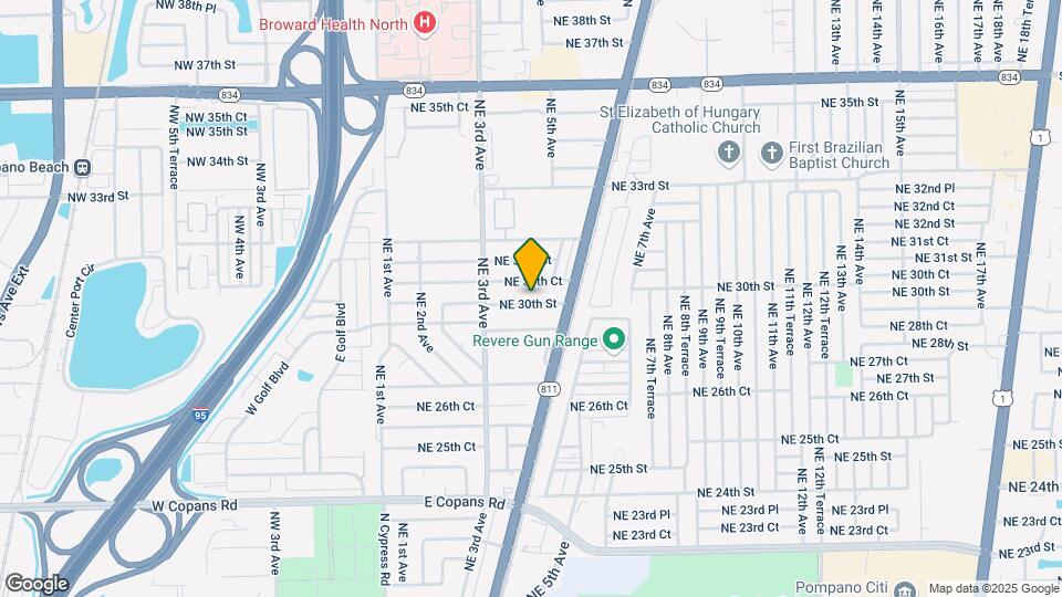 411 NE 30th St Map and Location Details