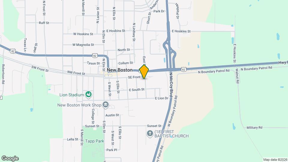 102 S East St Map and Location Details