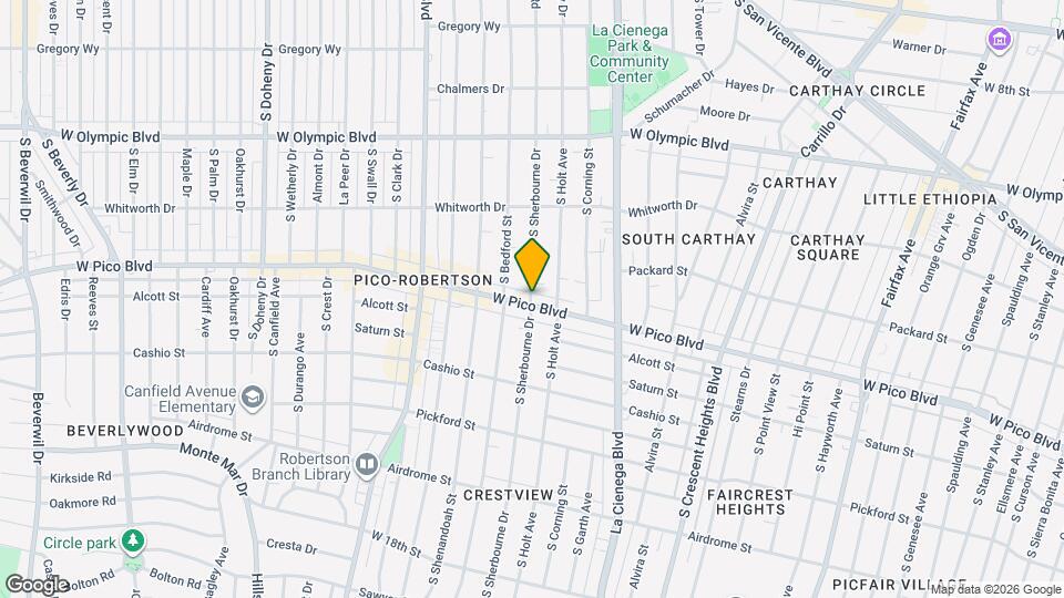 1290 S Sherbourne Dr Map and Location Details