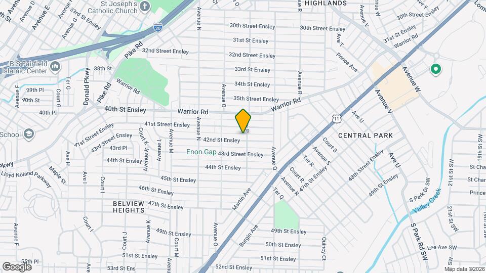 1540 42nd St Ensley Map and Location Details