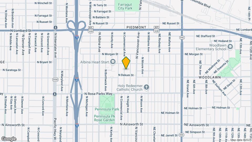 6824 N Commercial Ave Map and Location Details