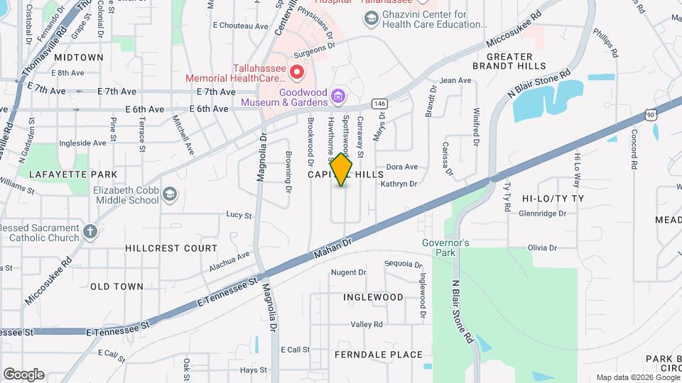 932 Spottswood Dr Map and Location Details