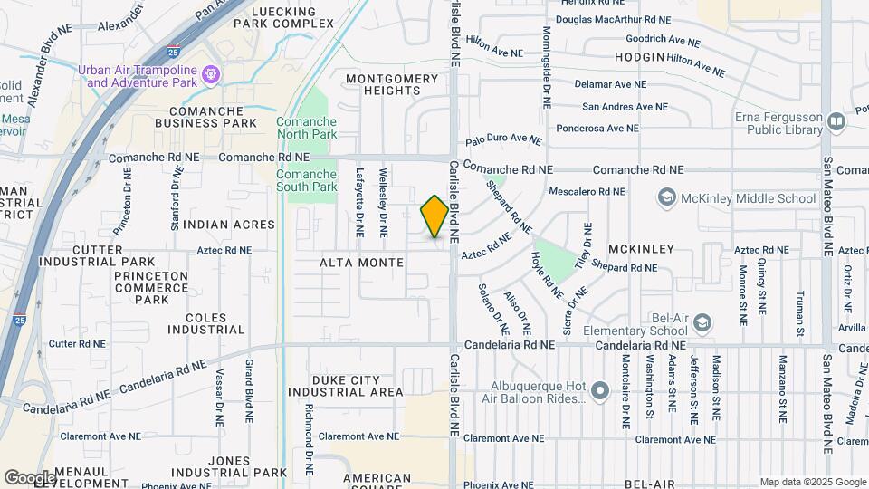 3421 Aztec Rd NE-Unit -Apt B Map and Location Details