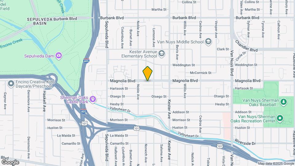 15024 Magnolia Blvd Map and Location Details