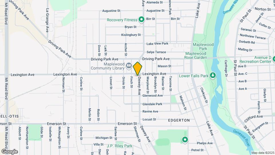 751 Dewey Ave Map and Location Details