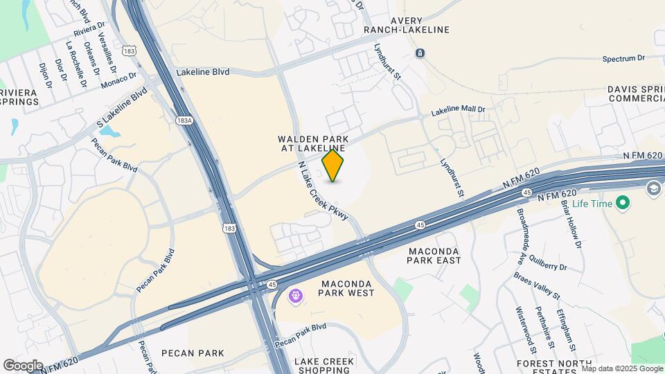 Everleigh Lakeline 60+ Active Adult Apartment Homes Map and Location Details